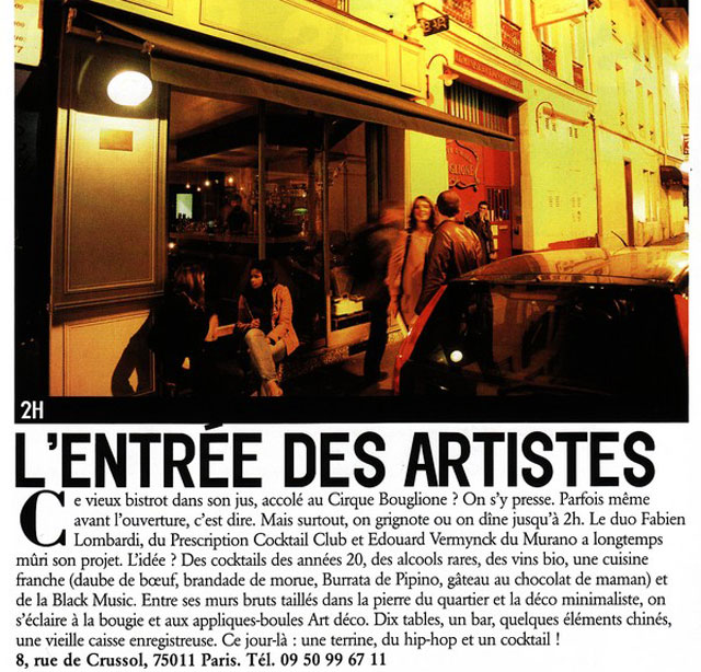 Paris: L'entrée des artistes à l'honneur dans le trimestriel Vivre Paris