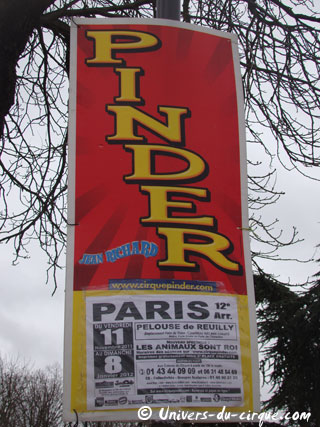 Paris: le séjour du Cirque Pinder sur la Pelouse de Reuilly se poursuit jusqu'au 08 janvier 2012