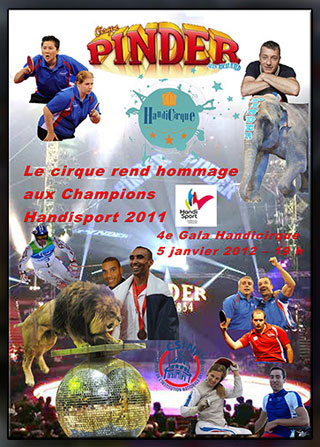 Paris: 4 Gala Handicirque le 05 janvier 2012 sous le chapiteau Pinder