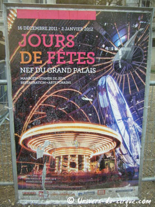 Paris: la fête foraine se poursuit au Grand Palais jusqu'au 02 janvier 2012