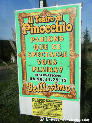 Yvelines: le séjour du Thétre de Pinocchio à Plaisir se poursuit jusqu'au 15 janvier 2012