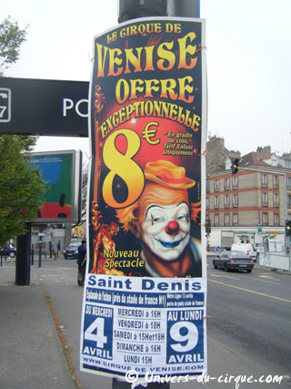 Seine-Saint-Denis: le Cirque de Venise à Saint-Denis du 04 au 09 avril 2012
