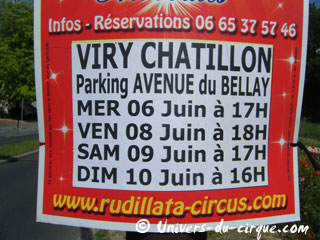 Essonne: le Rudi Llata Circus à Viry-Chatillon du 06 au 10 juin 2012