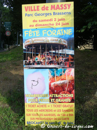 Essonne: Fête Foraine de Massy du 02 au 24 juin 2012
