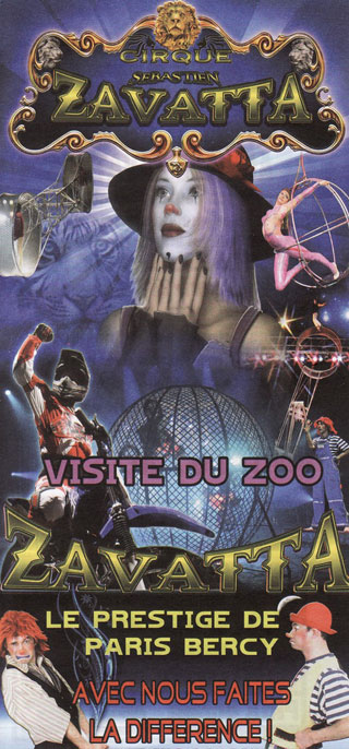 Les nouveaux flyers publicitaires 2012 du Cirque Sébastien Zavatta