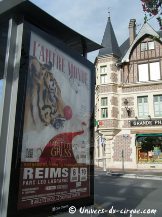 Marne: difficile cohabitation entre campagne électorale et affiches du Cirque Arlette Gruss à Reims