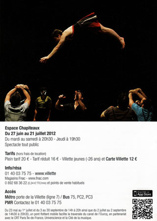 Paris: la Compagnie XY au Parc de La Villette du 27 juin au 21 juillet 2012