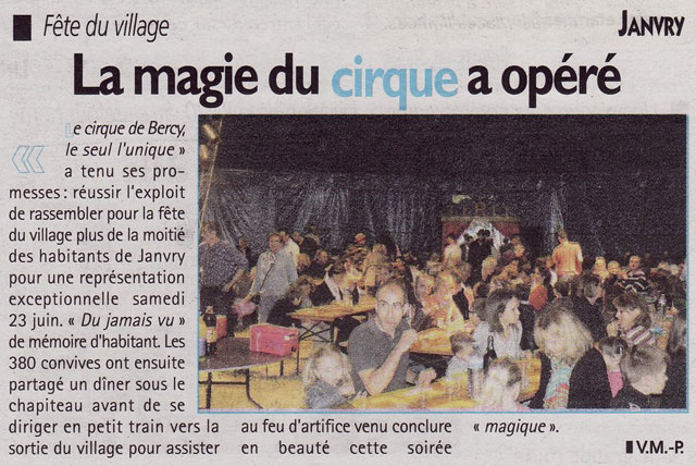 Essonne: grand succès pour la Fête Communale de Janvry les 23 et 24 juin derniers