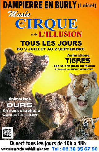 Loiret: les animations de l'été au Musée du Cirque et de l'Illusion à Dampierre-en-Burly