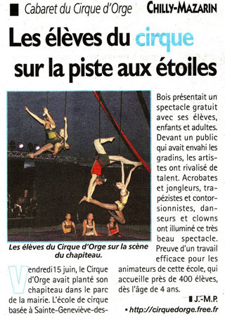 Essonne: l'école du Cirque d'Orge à l'honneur dans la presse