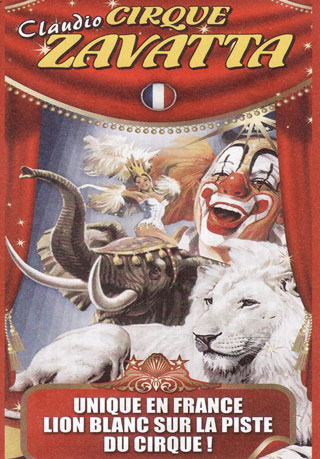 Les flyers publicitaires 2012 du Cirque Claudio Zavatta
