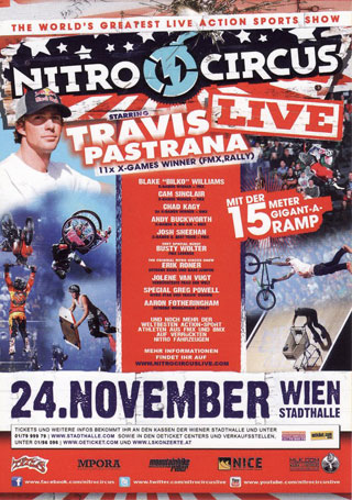Autriche: Nitro Circus au Stadthalle de Vienne le 24 novembre 2012