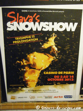 Paris: le Slava's Snow Show au Casino de Paris du 02 au 14 octobre 2012