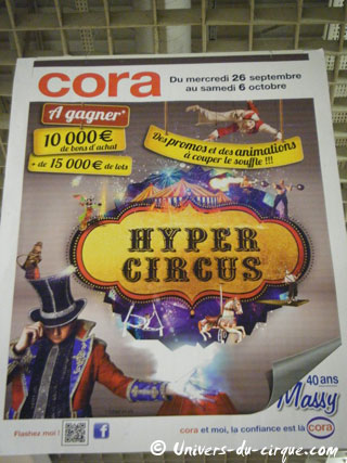 Essonne: Hyper Circus chez Cora à Massy du 26 septembre au 06 octobre 2012