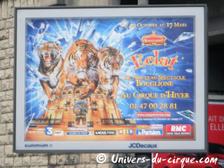 Paris: le nouveau spectacle du Cirque d'Hiver Bouglione s'affiche dans la capitale