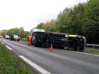 Aisne: 2 camions se percutent sur la RN2 à Villers-Cotterêts