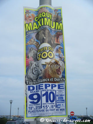 Affiches et matériel publicitaire 2012 du Cirque Maximum