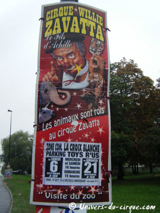 Essonne: le Cirque Willie Zavatta à Sainte-Geneviève-des-Bois du 06 au 21 octobre 2012