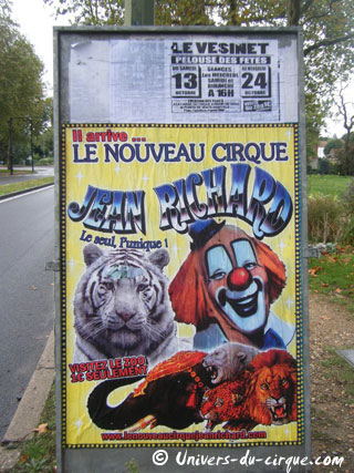 Yvelines: le Nouveau Cirque Jean Richard au Vésinet du 13 au 24 octobre 2012
