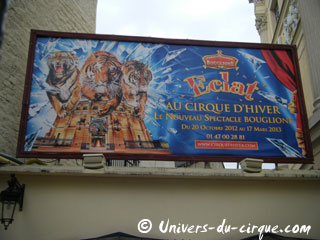 Paris: nouvelle saison pour le Cirque d'Hiver Bouglione du 20 octobre 2012 au 17 mars 2013