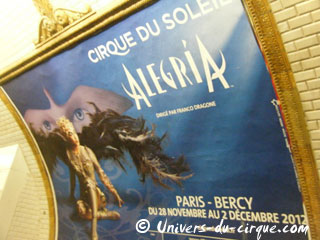 Paris: le Cirque du Soleil au Palais Omnisports de Bercy du 28 novembre au 02 décembre 2012