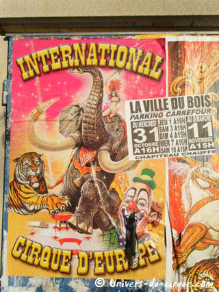 Essonne: l'International Cirque d'Europe à La-Ville-du-Bois du 31 octobre au 11 novembre 2012