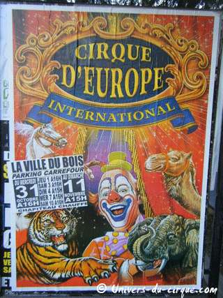 Essonne: l'International Cirque d'Europe à La-Ville-du-Bois du 31 octobre au 11 novembre 2012