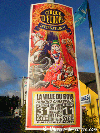 Essonne: l'International Cirque d'Europe à La-Ville-du-Bois du 31 octobre au 11 novembre 2012