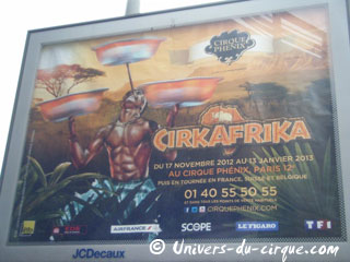 Paris: nouvelle campagne d'affichage du Cirque Phénix pour sa nouvelle production Cirkafrica