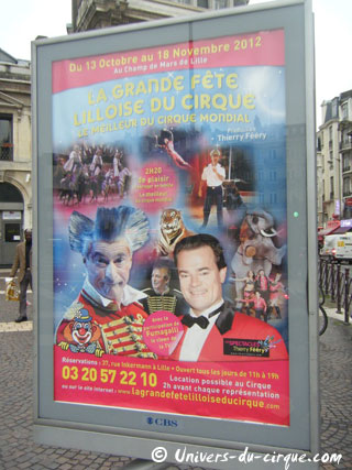 Nord: la 26 Grande Fête Lilloise du Cirque du 13 octobre au 18 novembre 2012