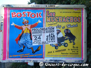 Essonne: l'affichage mural 2012 du Cirque Bostok