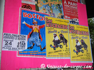 Essonne: l'affichage mural 2012 du Cirque Bostok