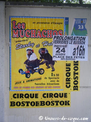 Essonne: l'affichage mural 2012 du Cirque Bostok