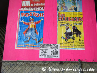 Essonne: l'affichage mural 2012 du Cirque Bostok
