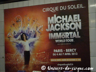 Paris: l'hommage du Cirque du Soleil à Michael Jackson au Palais Omnisports de Bercy du 04 au 07 avril 2013