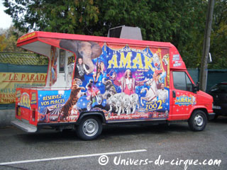 La nouvelle décoration du point de vente itinérant du Cirque Amar