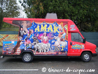 La nouvelle décoration du point de vente itinérant du Cirque Amar