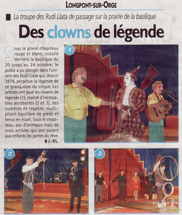 Essonne: le Rudi Llata Circus à l'honneur dans l'hebdomadaire Le Républicain