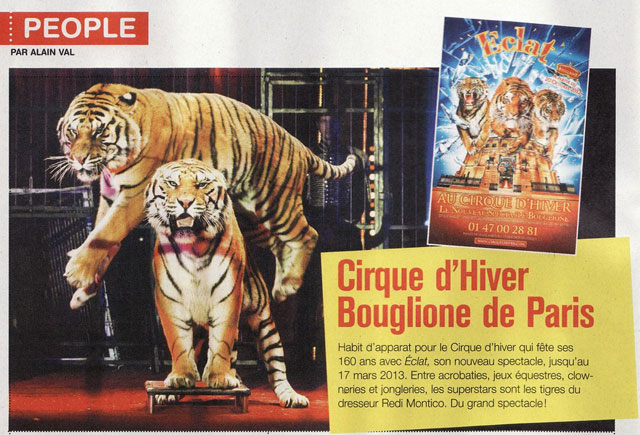 Paris: le Cirque d'Hiver Bouglione à l'honneur dans Télé Magazine