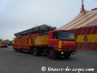Paris: les convois du Cirque Pinder sont arrivés sur la Pelouse de Reuilly