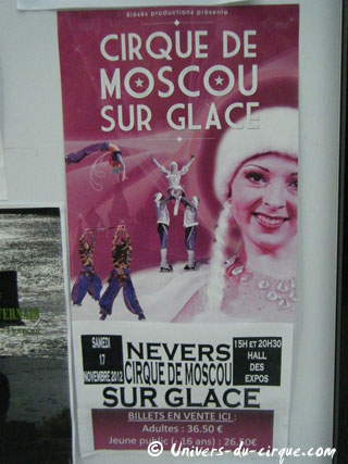 Nièvre: le Cirque de Moscou sur glace à Nevers le 17 novembre 2012