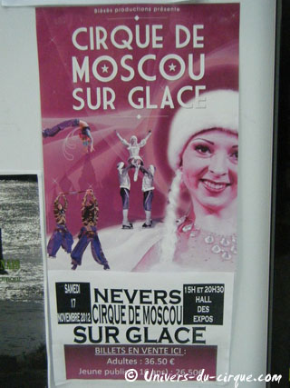Nièvre: le Cirque de Moscou sur glace à Nevers le 17 novembre 2012