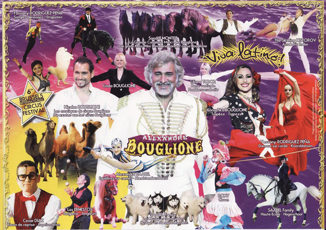 Belgique: le programme souvenir 2012 du Cirque Alexandre Bouglione à Bruxelles