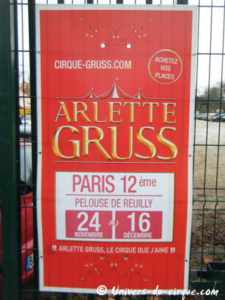 Paris: Galas de Nol du Cirque Arlette Gruss sur la Pelouse de Reuilly du 24 novembre au 16 décembre 2012