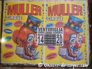 Italie: retour en images sur l'affichage du Cirque Muller à Vintimille
